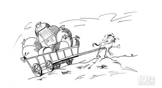 一匹小馬拉著一輛大車。